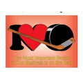 I Love Hockey Rectangle Photo Hand Mirror (2.5" x 3.5")